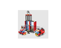 Juego de bloques de construcción de estación de policía de bomberos ensamblados mágicos, juguetes para jugar, regalo de cumpleaños para niños, guardias de policía de Ciudad de seguridad