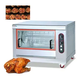 High-Capacity Stainless Steel Commercial Chicken Oven 360 Degree Rotation Gas-Powered Barbecue Furnace Reliable Motor