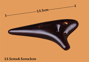 Ocarina Soprano C de 12 Orificios, Cerámica, Acabado Ahumado, para Principiantes, con Libro de Música, Venta al Por Mayor - Product Image 6