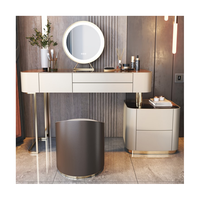 Coiffeuse de luxe Offre Spéciale légère coiffeuse nordique moderne simple coiffeuse pour chambre à coucher populaire ensemble de coiffeuse de maquillage led