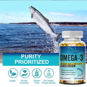 Personnalisez votre logo Omega <span class=keywords><strong>3</strong></span> <span class=keywords><strong>Fish</strong></span> <span class=keywords><strong>Oil</strong></span> Softgels Avantages pour les femmes et les hommes Fonction cognitive Purifier l'huile de poisson Capsules d'acides gras - Product Image 4