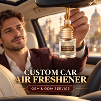 Diffuseur de parfum pour voiture avec logo personnalisé, flacon en verre suspendu, huile essentielle liquide, diffuseur de parfum pour voiture, élimination des odeurs, OEM