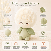 Peluche Pissenlit de Luxe Inspirée par l'IA - Figurine Kawaii Ultra Douce Remplie de Coton PP et Polyester Effet Nuage pour Fêtes Unisexe