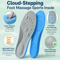 Semelles de sport Cloud-Stepping pour massage des pieds, amorti en nid d'abeille pour la zone cardiaque, légères, élastiques, absorbant les chocs, respirantes