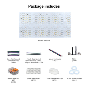 Panneau lumineux LED WRGBW 600x300mm, couleur réglable CCT, dimmable, 35W, haut lumen 3500LM, 100Lm/W, pour bureau, magasin, maison, hôtel - Product Image 5