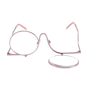 Gafas de Lectura Redondas de Metal para Mujer, Diseño Nuevo, OEM, para Maquillaje, Cualquier Color Pantone Disponible, CE - Product Image 1
