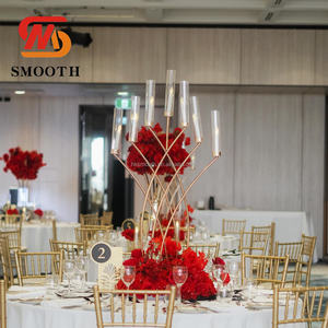 SMOOTH Fish Tail Shape <b>Table</b> <b>Decorations</b> Gold Metal Candle Holder Metal Candelabra <b>Centerpieces</b> For <b>Wedding</b> <b>Decoration</b> - Product Image 1