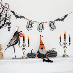 Totenkopf-Skelett-Kerzenhalter LED Elektronische Flammenlose Kerze Halloween-Dekoration zur Schaffung einer Gruseligen Party-Atmosphäre - Product Image 4