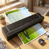 Machine à plastifier A3 tout-en-un avec coupe-papier, plastifieuse photo portable pour le bureau et la famille, système de préchauffage rapide