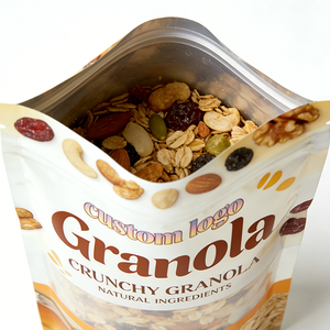 Sachet Doypack Personnalisé Imprimé de Haute Qualité pour l'Emballage de Céréales, Granola, Flocons d'Avoine et <span class=keywords><strong>Muesli</strong></span> pour un Petit-Déjeuner Sain - Product Image 3