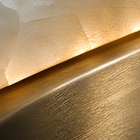 Table basse ronde en marbre rétroéclairé, moderne et luxueuse, pour salon