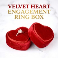 Boîte à bague rouge en forme de cœur personnalisable et respectueuse de l'environnement pour demande en mariage, fiançailles, origine Zhejiang, modèle 026