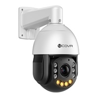 Caméra Dôme IP PTZ 4COVR 8MP CMOS à Suivi Automatique, Zoom Optique 20X, Double Éclairage Intelligent, Vision Nocturne Couleur, PoE, IP67, Extérieure