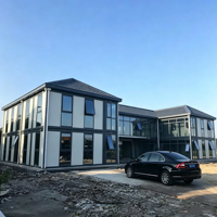 Maison modulaire préfabriquée, maison modulaire de 20 pieds à toit en pente, maison conteneur en kit