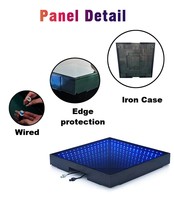 Compre 100 y Obtenga 144 Piezas: Pista de Baile LED Magnética 3D con Espejo Infinito de Vidrio Templado Iluminado, Portátil, DMX, de 2x2 pies, con Cable, para Bodas y Fiestas