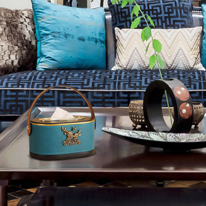 Creative Light Luxury Deer Head Storage Box <b>Oval</b> Multifunctional Organizer For Living Room <b>Coffee</b> <b>Table</b> Tissue Tray - Product Image 3