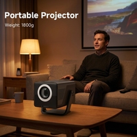 Vente flash - Projecteur LED haute luminosité 750 ANSI lumens, résolution Full HD 1080p, distance de projection de 1 à 3 m, projecteur de cinéma maison