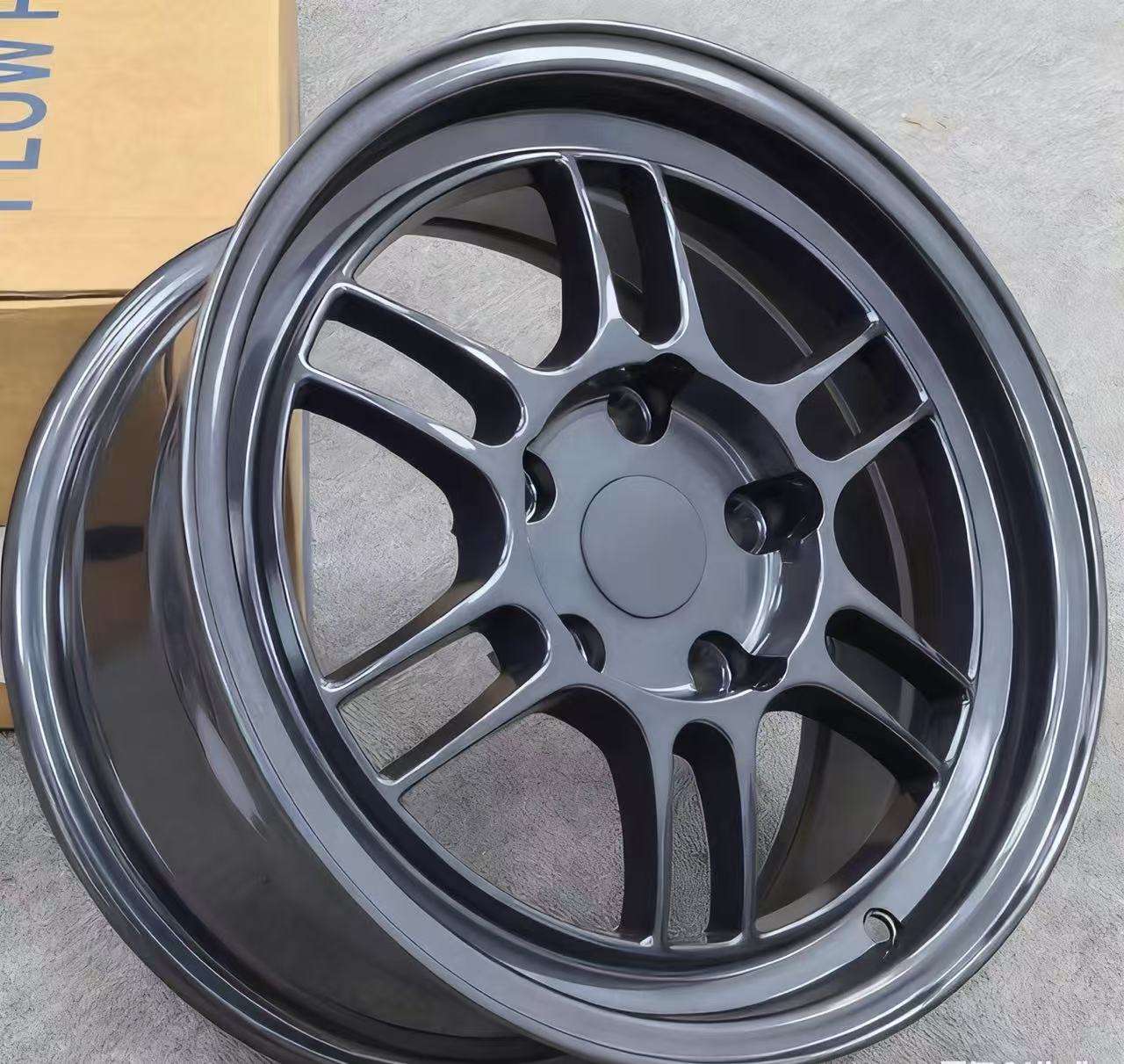 Flrocky 15-18インチ 鉄製コンケーブホイール JDM用 アルミ合金製