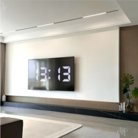 Mueble de TV Suspendido, Moderno y de Lujo, Mueble de Salón con Unidad de Pared, Vidrio Templado, Apto para Televisores de 65 Pulgadas, Diseño Ajustable para Hoteles y Apartamentos