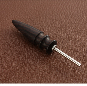 Outil de brûlage du cuir OEM à pointe fine, en <span class=keywords><strong>bois</strong></span> de santal tropical massif, <span class=keywords><strong>pour</strong></span> le lissage du cuir, compatible perceuse - Product Image 2