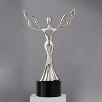 Trophée de récompense en métal et cristal, design créatif, modèle « Déesse des Étoiles », avec logo gravé personnalisé, pour les récompenses de beauté