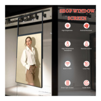 Écran de vitrine de 65 pouces, écran simple face, haute luminosité, lecteur multimédia, moniteur publicitaire, affichage de vitrine de magasin