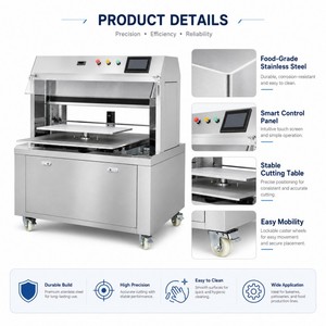 Machine de découpe horizontale automatique professionnelle pour pain et gâteaux, avec diviseur de pâtisserie/tarte/couche/gâteau et base de découpe - Product Image 3