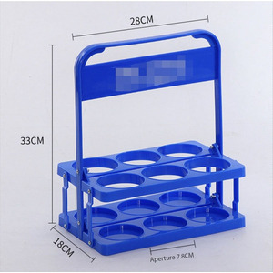 Portatile pieghevole PP in plastica da 6 confezioni di birra e per Champagne Rack per feste-vaschette per bevande secchielli per ghiaccio cesto a mano più fresco - Product Image 4