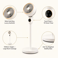 Meilleure Vente 2025 – Ventilateur Portable Vintage à Télécommande avec Oscillation Automatique 3D et Brumisation, à Accrocher pour le Camping en Extérieur