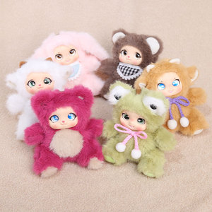 Pendentif figurine d'ours kawaii assis, mignon, fait main, ornement, porte-clés tendance Xiaohongshu - Product Image 1
