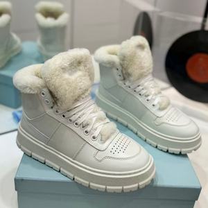 High Quality Luxury Designer Winter <b>White</b> <b>Women's</b> <b>Ankle</b> <b>Boots</b> Thermal Leather Anti-Slip Fashion Trending Hiking Snow <b>Boots</b> - Product Image 1