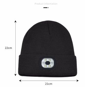 Gran oferta deportes cálido antorcha acrílico Beanie linterna Usb luz Led llamada auricular inalámbrico música Bluetooth sombrero - Product Image 2