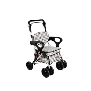 重量歩行者折りたたみ式歩行者大容量ショッピングバッグ歩行者トロリー付きシート - Product Image 1
