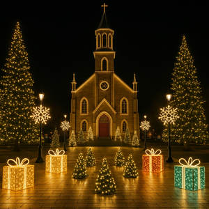 Train de Noël extérieur Décoration lumineuse LED Affichage de la <span class=keywords><strong>gare</strong></span> du pôle <span class=keywords><strong>Nord</strong></span> pour Holiday Park Plaza Street Event - Product Image 3