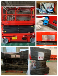 Elevador hidráulico eléctrico de alta calidad Nueva condición 4m 8m 10m 12m 14m 16m Elevador de tijera autopropulsado para hoteles Material de acero - Product Image 5