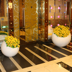 H104 Bevel Flowerpot Outdoor Lobby Balcony Decorative <b>Flower</b> Planters Vase - Product Image 5