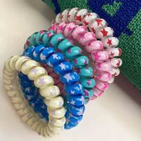 Élastiques à cheveux en spirale couleur bonbon, chouchous à forte adhérence, accessoires capillaires pour femmes et filles, vente en gros
