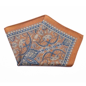 Jacinth Jaune Double Face Imprimé Hanky 100% Laine Mouchoirs de Poche Hommes Mouchoir pour Vente en Gros - Product Image 6
