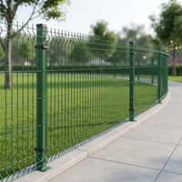Panneau de clôture de jardin en maille soudée 3D incurvée de qualité supérieure, revêtu de PVC, facile à assembler, pour la décoration extérieure de la maison, kit décoratif