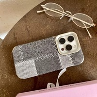Coque de téléphone anti-chute en TPU à motif écossais pour iPhone 17 Pro Max, 17 Pro, Air 17, 16 Pro Max, 15 Pro, 14 Pro, 13 Pro, 12 Pro avec protection d'appareil photo