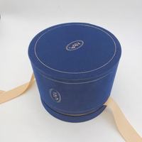 Boîte d'emballage cylindrique en carton rigide noir écologique sur mesure, fermeture magnétique pour flacons d'huiles essentielles et de parfums