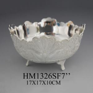 สังกะสีคำSilverและGoldจานผลไม้อินเดียบนโต๊ะอาหารเค้กลูกอมชาม - Product Image 2