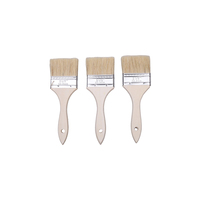 Ensemble de pinceaux multi-usages de haute qualité avec manche en plastique et en bois pour le travail de teinture, de vernissage, de collage et de nettoyage