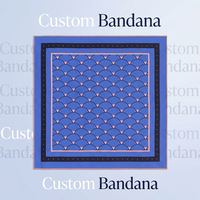 Bandana de algodón cuadrada multifuncional personalizable Logotipo impreso de Anime colorido en tela textil artificial artesanal