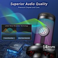 2024 TONOR TC310 Micros Mikrofon Microfone Microfono Condensador Microphone de jeu professionnel RGB