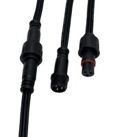 Connecteur étanche M12 à 3 broches, câble 5A 300V CC en cuivre, prise rapide mâle-femelle, faisceau de câblage pour éclairage LED industriel extérieur