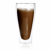 Verre à bière inversé à double paroi isolé en borosilicate de haute qualité pour usine