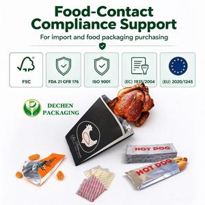 Empaque <span class=keywords><strong>para</strong></span> Sándwich de Papel Kraft Impreso Blanco con Revestimiento de Aluminio Bolsa <span class=keywords><strong>para</strong></span> Kebab y BBQ <span class=keywords><strong>para</strong></span> Pan y Hamburguesas - Product Image 4