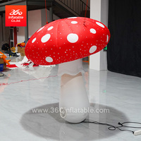 Gonflables en forme de champignon géant pour la publicité en plein air, avec lumière Led, gonflage de grands ballons gonflables en forme de champignon de conception personnalisée