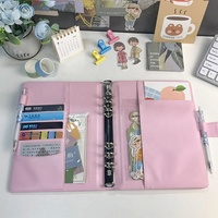 Classeur à Anneaux de Budget d'Argent en Cuir PU, Carnet de Recettes en Gros, Classeur de Budget d'Économies d'Argent avec Enveloppes pour Espèces